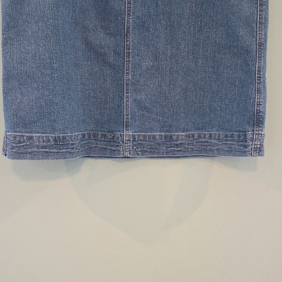 Christopher & Banks Blue Knee-length Denim Pencil Skirt Size 14 - Picture 5 of 10